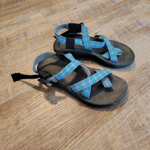 Chaco Shoes - CHACO ZX/2 Sandals Women’s 6 Outdoor Hiking GORP Blue Diamond Strappy Adjustable